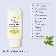 Load image into Gallery viewer, DR.HC Honeybebe&#39; Mineral Sunscreen 50 (for baby face &amp; body) (2.4 fl.oz., 70 ml)-3
