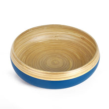 Load image into Gallery viewer, Bamboo Fruit Bowl &amp; Home Decor Bowl (Blue)-3
