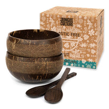 Load image into Gallery viewer, Eco-friendly Coconut Bowls &amp; Spoons Set of 2-1
