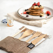 Load image into Gallery viewer, Bamboo Cutlery Set (Brown bag)-0
