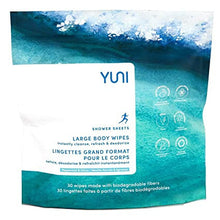 Load image into Gallery viewer, Peppermint Citrus Shower sheets Large 12 x 10 natural biodegradable body wipes - bag of 30-0
